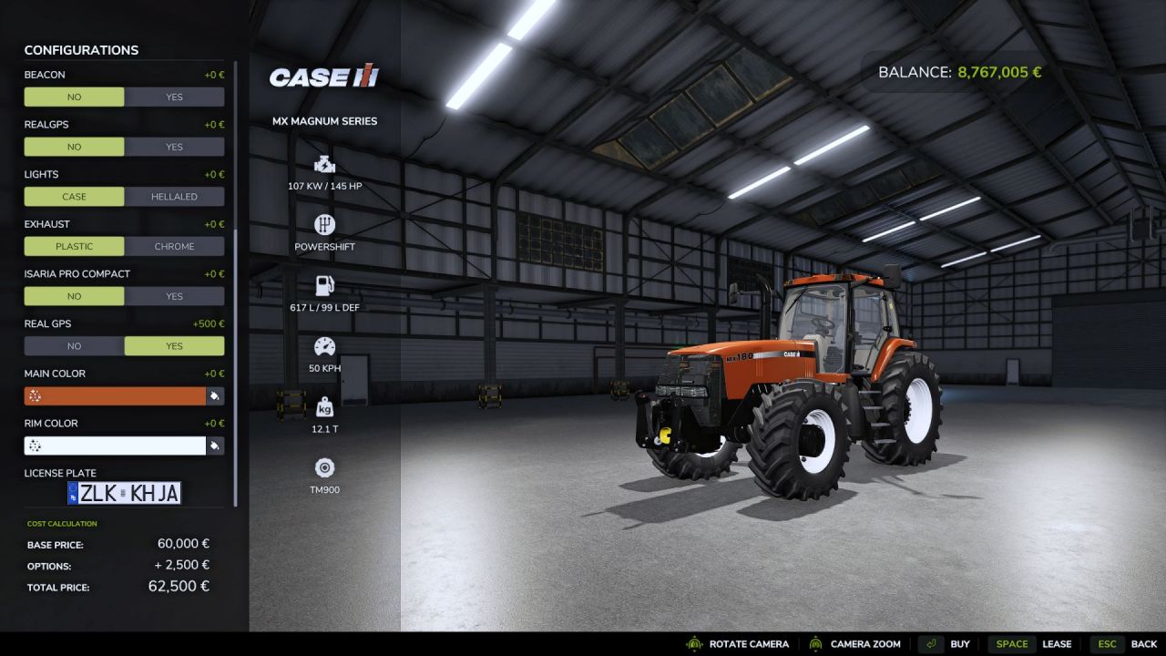 Трактор Case IH MX Magnum EU для Farming Simulator 25