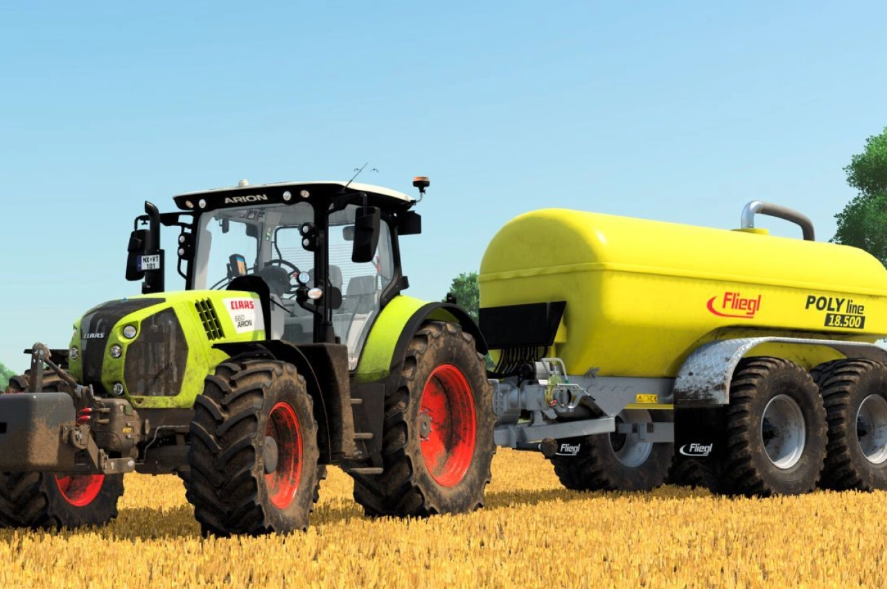 Причіп Fliegl Poly Line 18500 для Farming Simulator 25