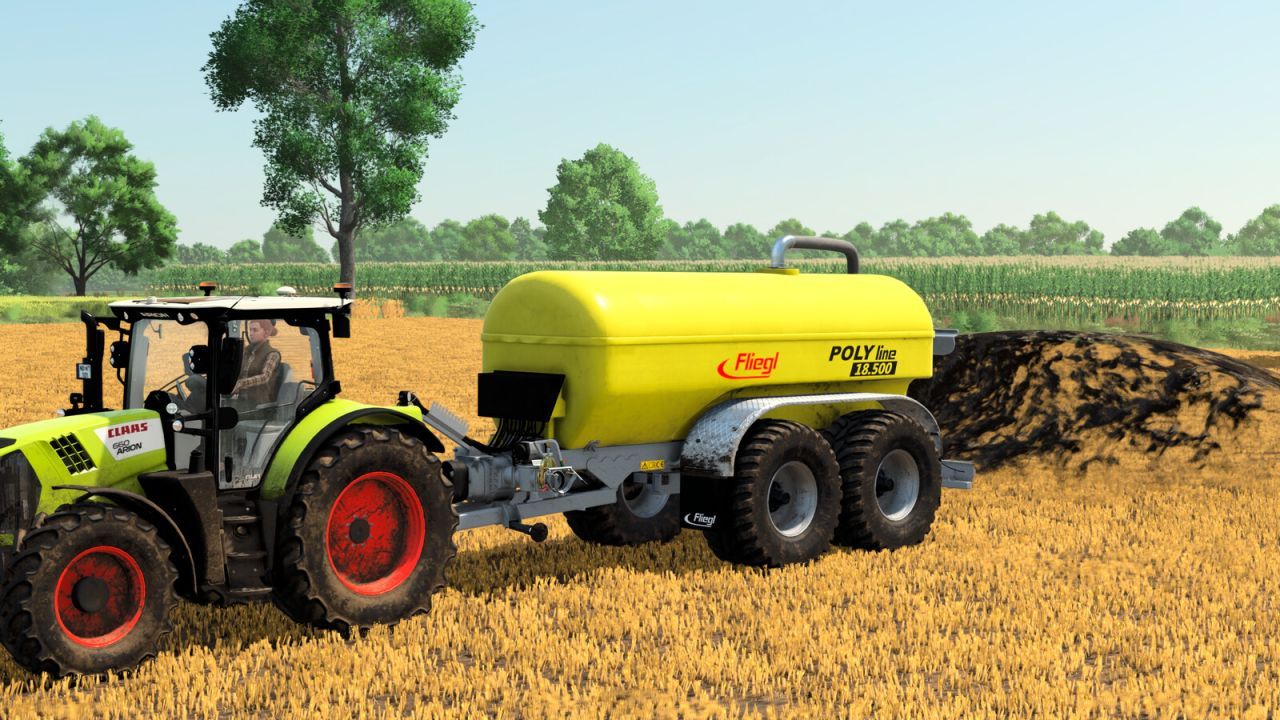 Причіп Fliegl Poly Line 18500 для Farming Simulator 25