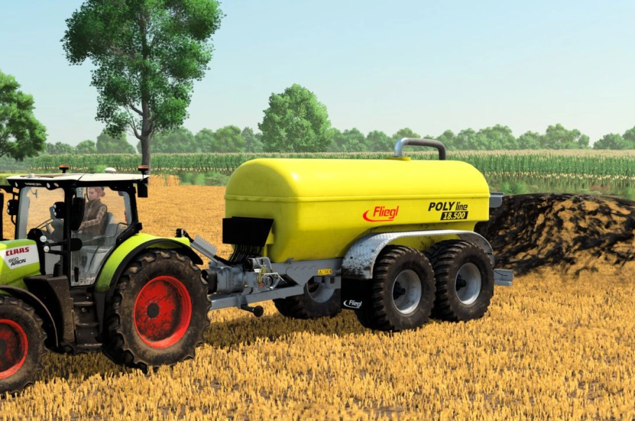 Причіп Fliegl Poly Line 18500 для Farming Simulator 25