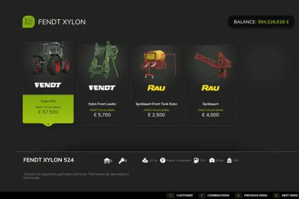 Мод Fendt Xylon 524 для Farming Simulator 25 — 2