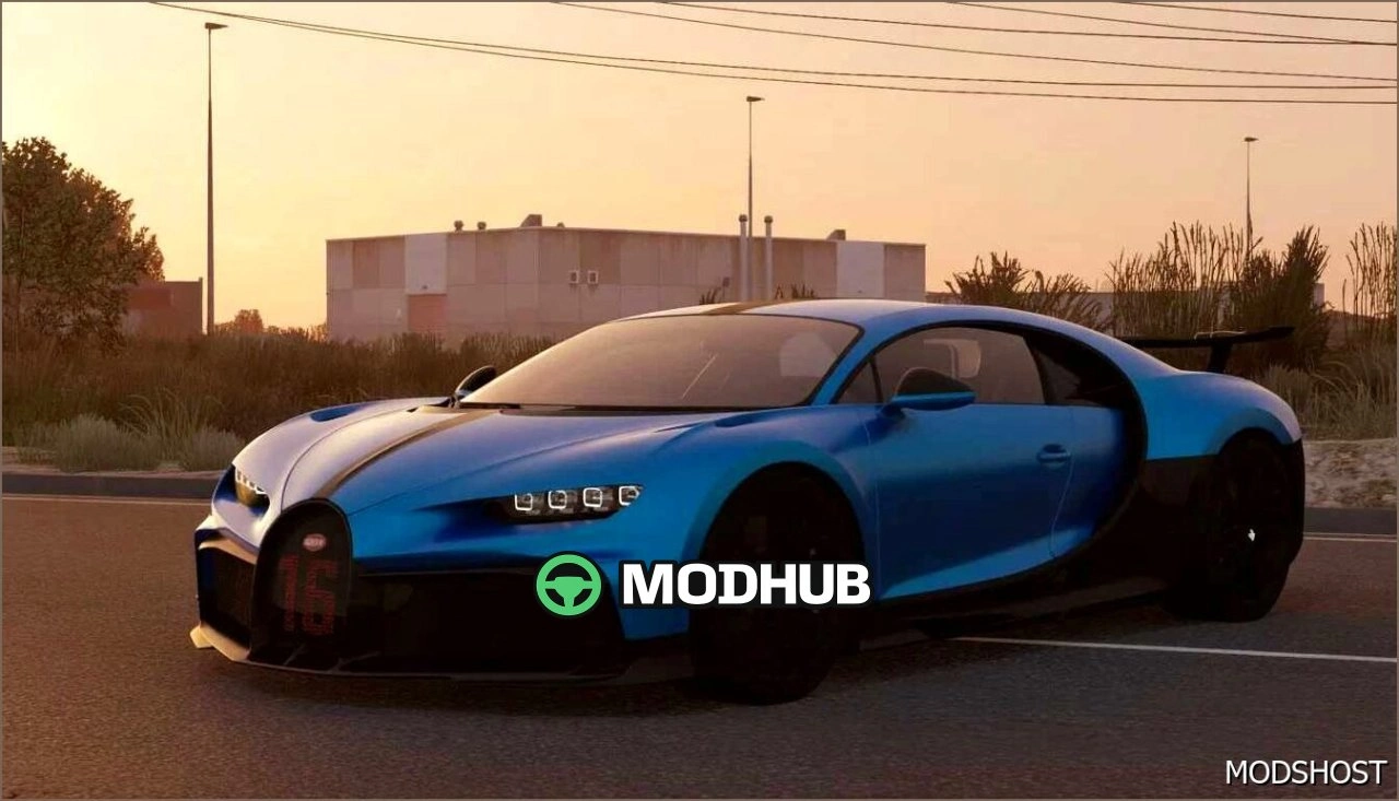 Автомобіль Bugatti Chiron 2021 V2.7 для Euro Truck Simulator 2