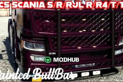 Painted Bull BAR V1.2 for Euro Truck Simulator 2
