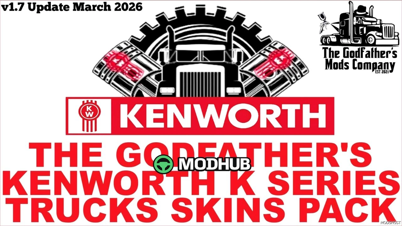 Пакет скінів Kenworth K Series від The Godfather для American Truck Simulator