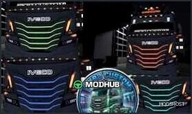 Динамічна RGB решітка Iveco S WAY для Euro Truck Simulator 2