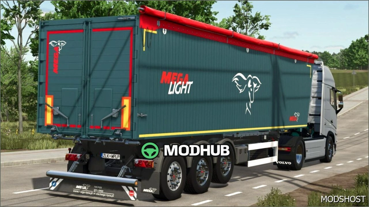 Напівпричіп MEGA Light 3 для Farming Simulator 25