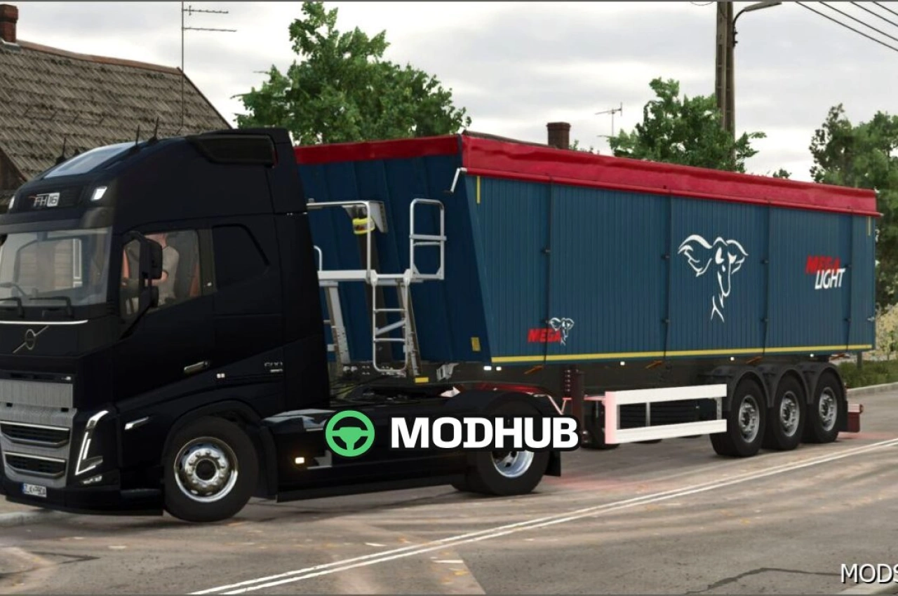 Напівпричіп MEGA Light 3 для Farming Simulator 25