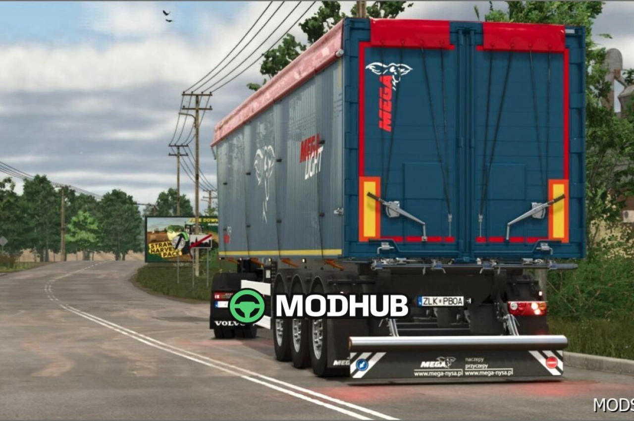 Напівпричіп MEGA Light 3 для Farming Simulator 25