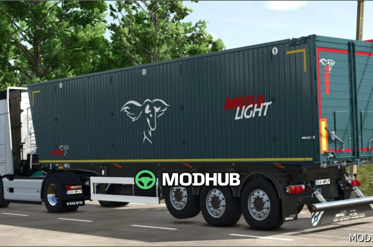 Напівпричіп MEGA Light 3 для Farming Simulator 25