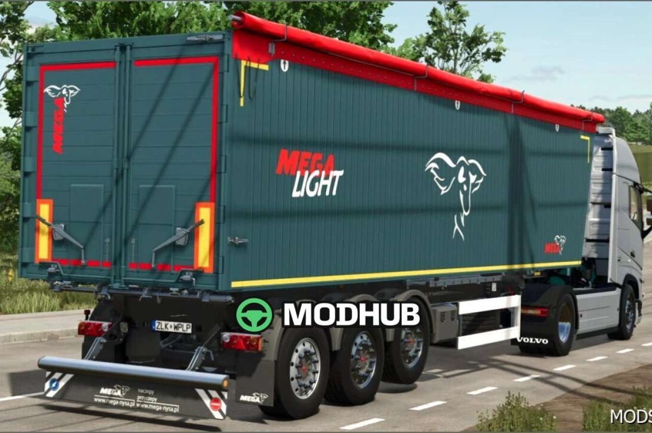 Напівпричіп MEGA Light 3 для Farming Simulator 25