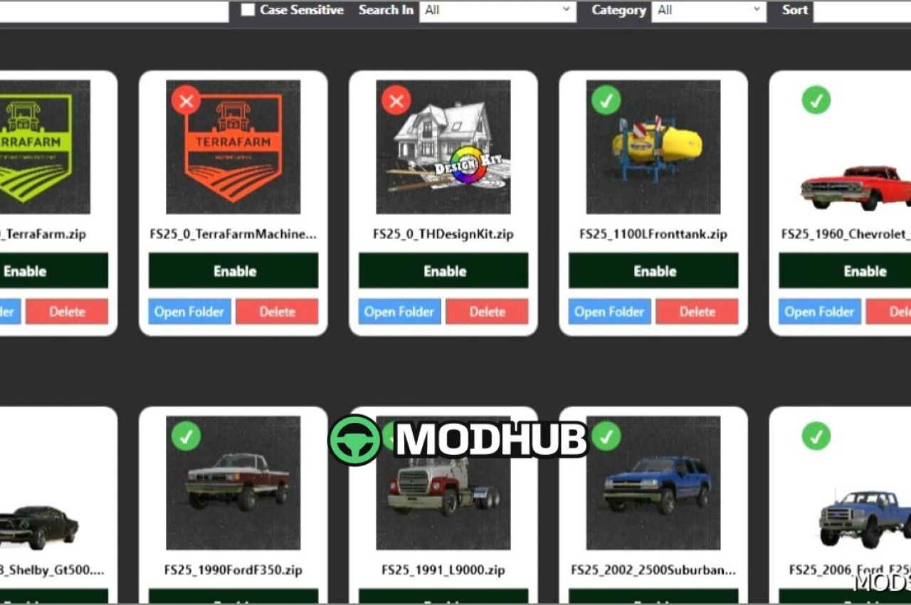 Програма управління модами BUG Modmanager для Farming Simulator 25