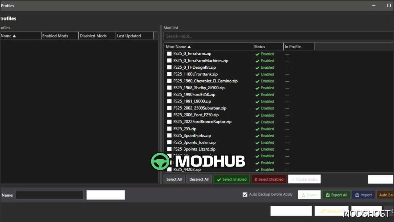 Програма управління модами BUG Modmanager для Farming Simulator 25