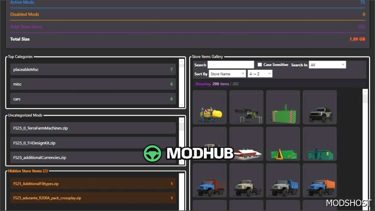 Програма управління модами BUG Modmanager для Farming Simulator 25