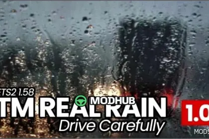 TM Real Rain 1.58 Weather Mod for Euro Truck Simulator 2