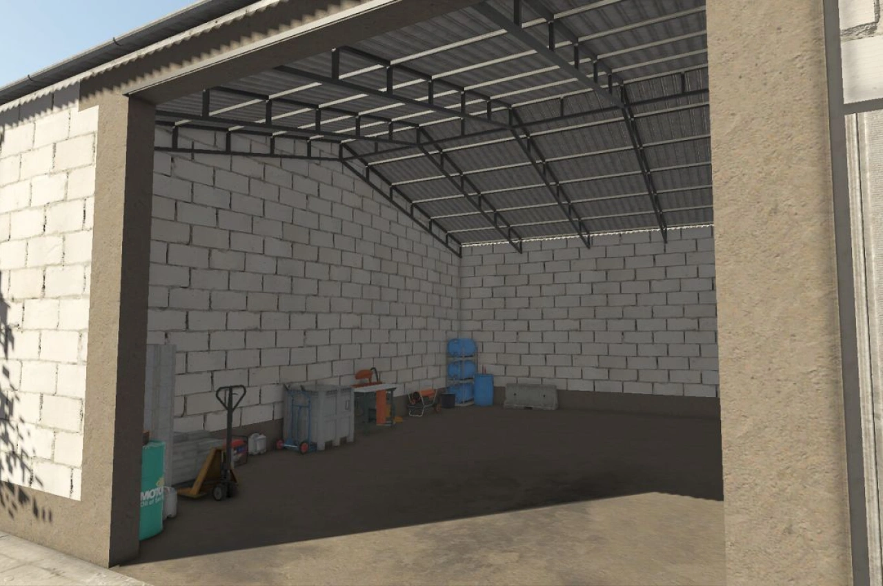 Halle Medium Hall für Farming Simulator 25