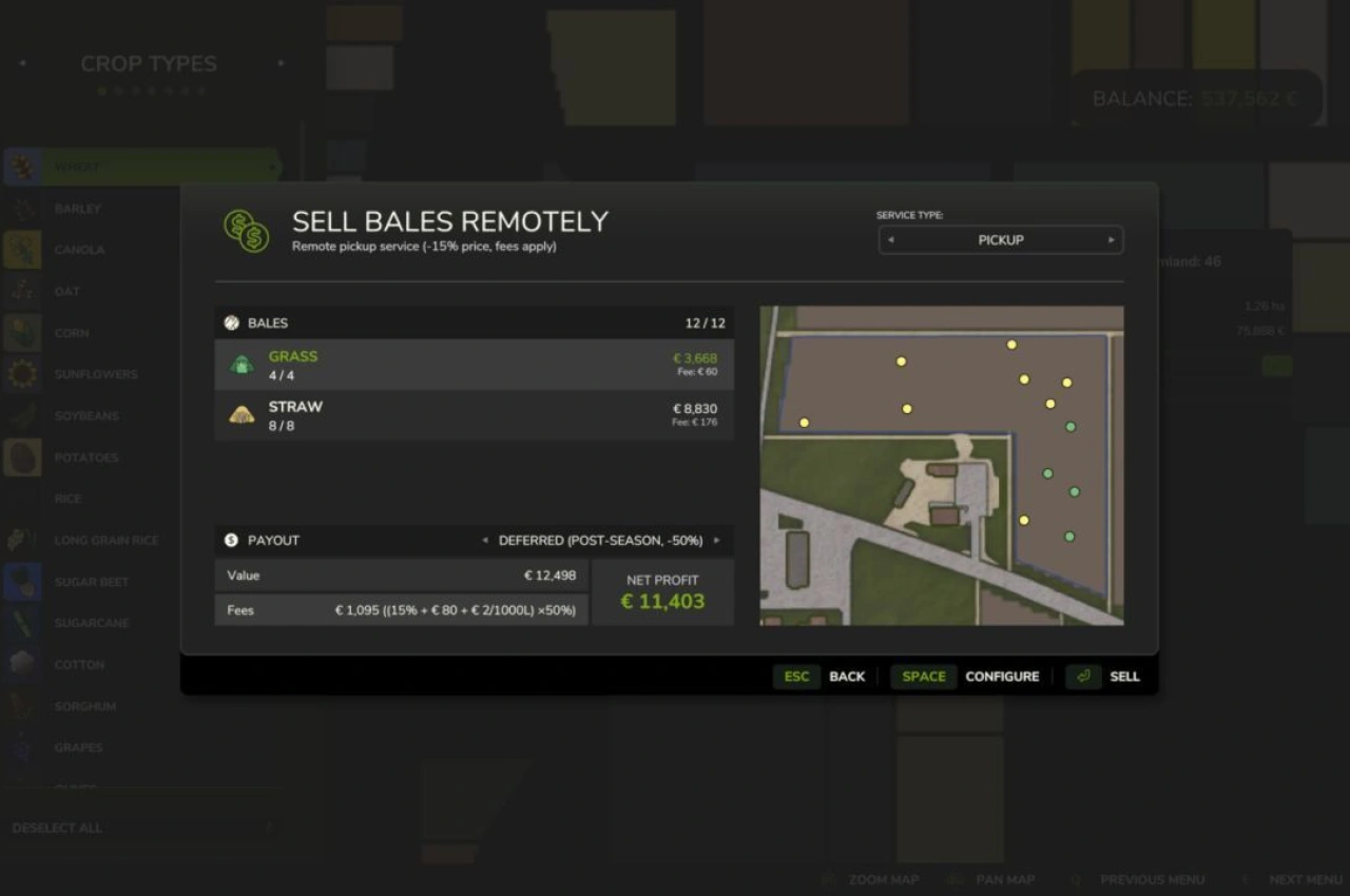 Скрипт Bale Direct для Farming Simulator 25