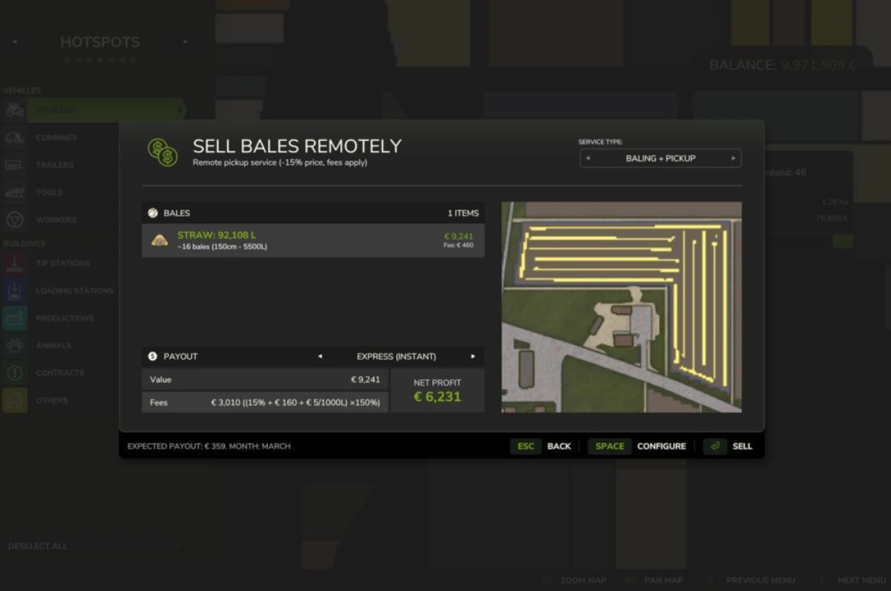 Скрипт Bale Direct для Farming Simulator 25