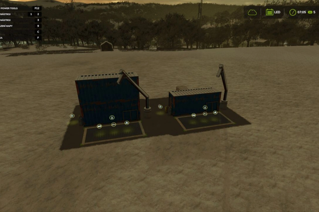 Склад для контейнерів та зерносховище для Farming Simulator 25