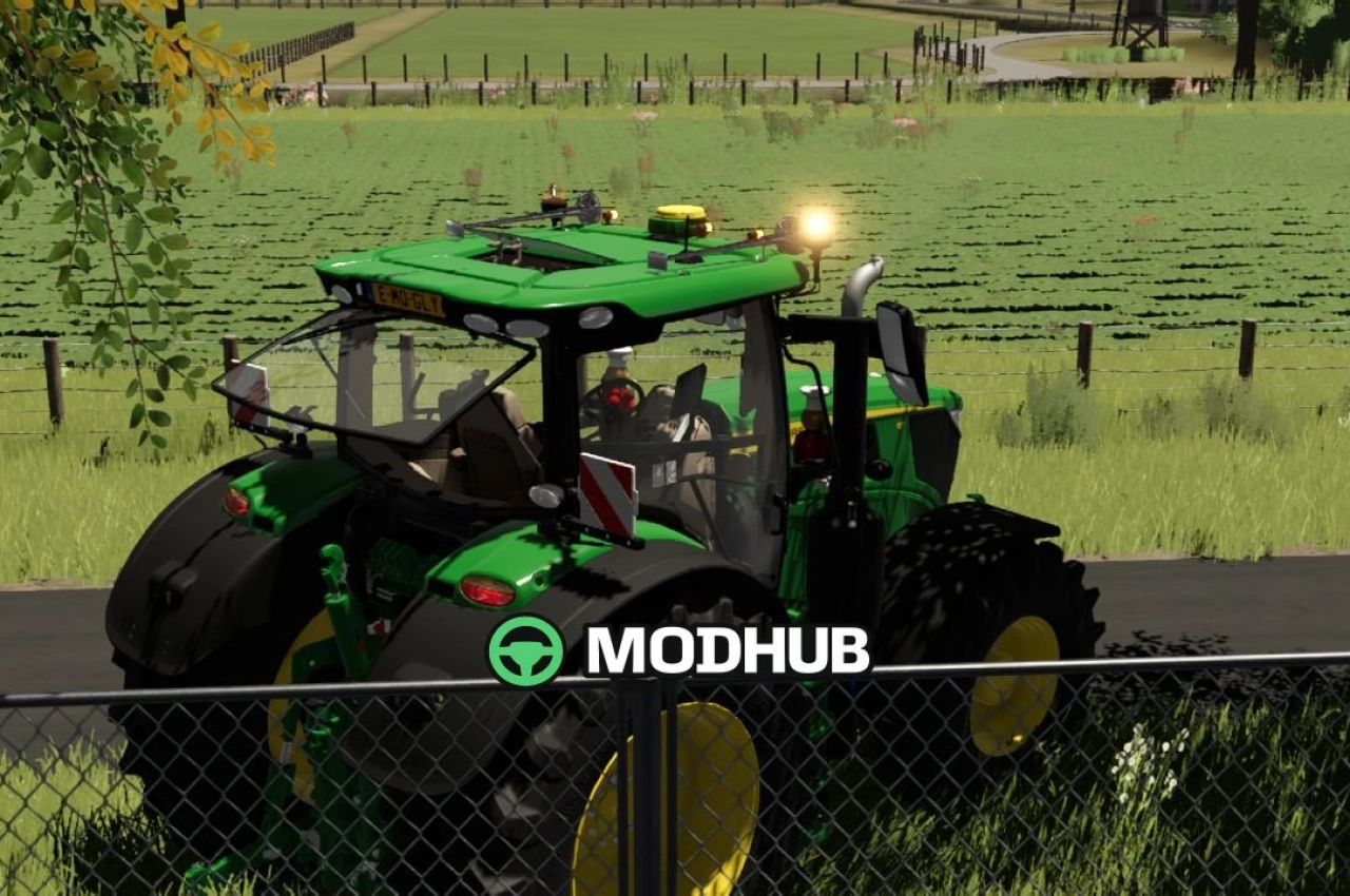 Мод на Потужний Трактор John Deere 6R 175 – 215 для FS25