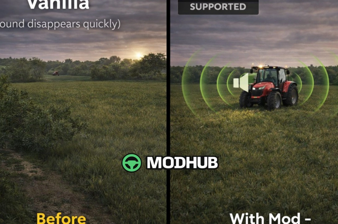 Новий Мод на Реалістичний Звук Техніки для FS25