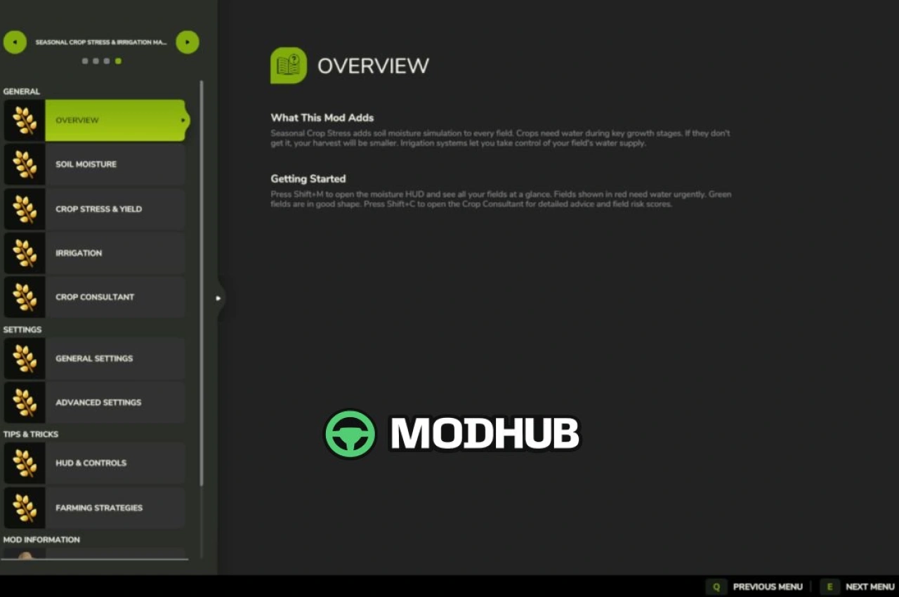 Мод на Легендарний Сезонний Стрес Культур V1.0.6.0 для FS25