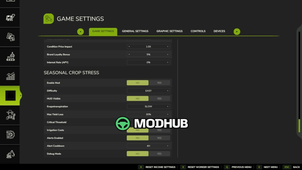 Мод на Легендарний Сезонний Стрес Культур V1.0.6.0 для FS25