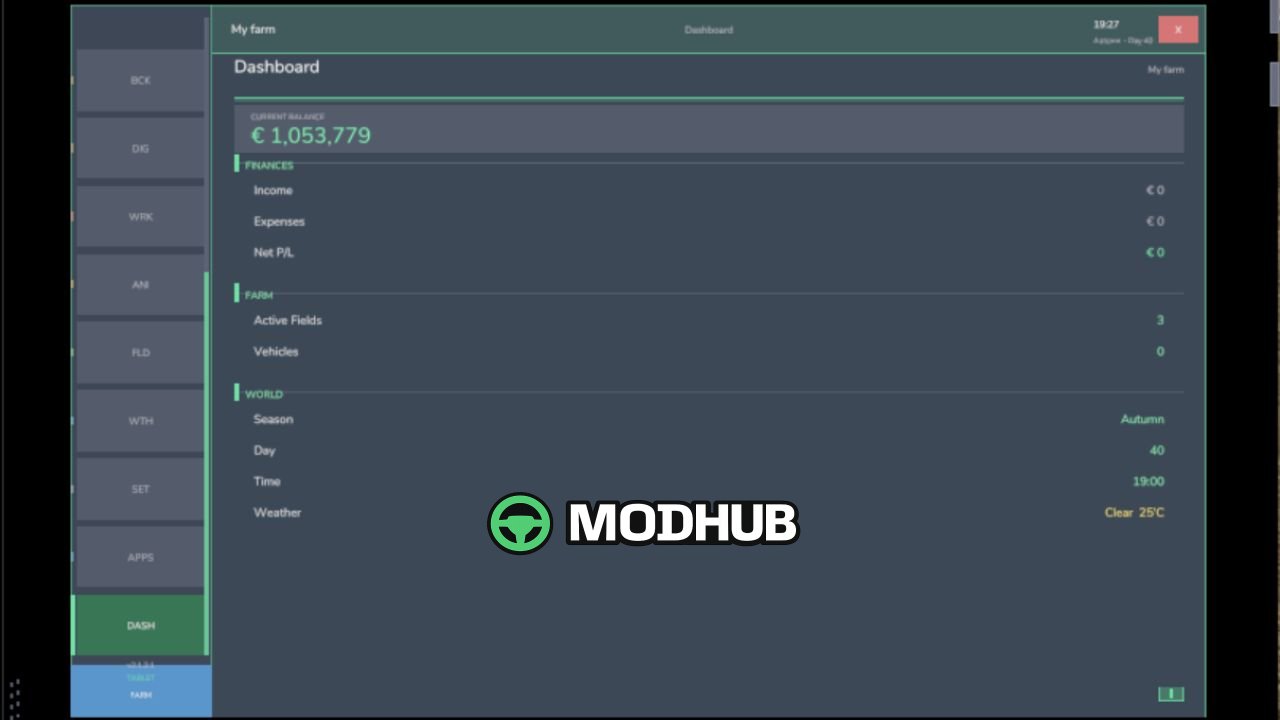 Новий Мод на Компактний Планшет для Управління Фермою V2.1.3.0 для FS25