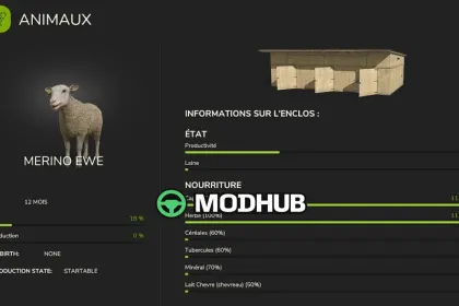 Mod für Gameplay Realistic nutrition for your animal farms für Farming Simulator 25