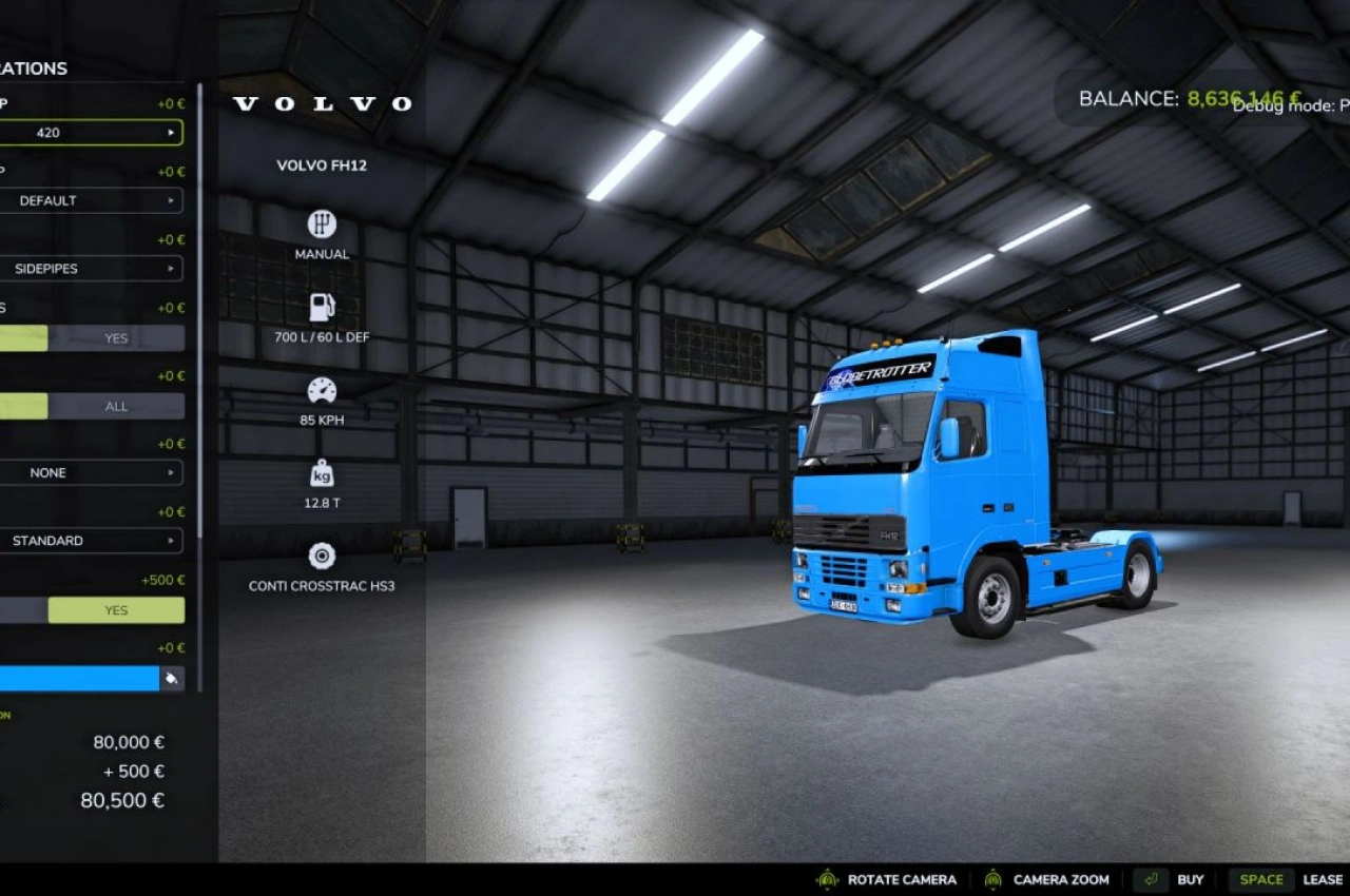 Вантажівка Volvo FH12 для Farming Simulator 25