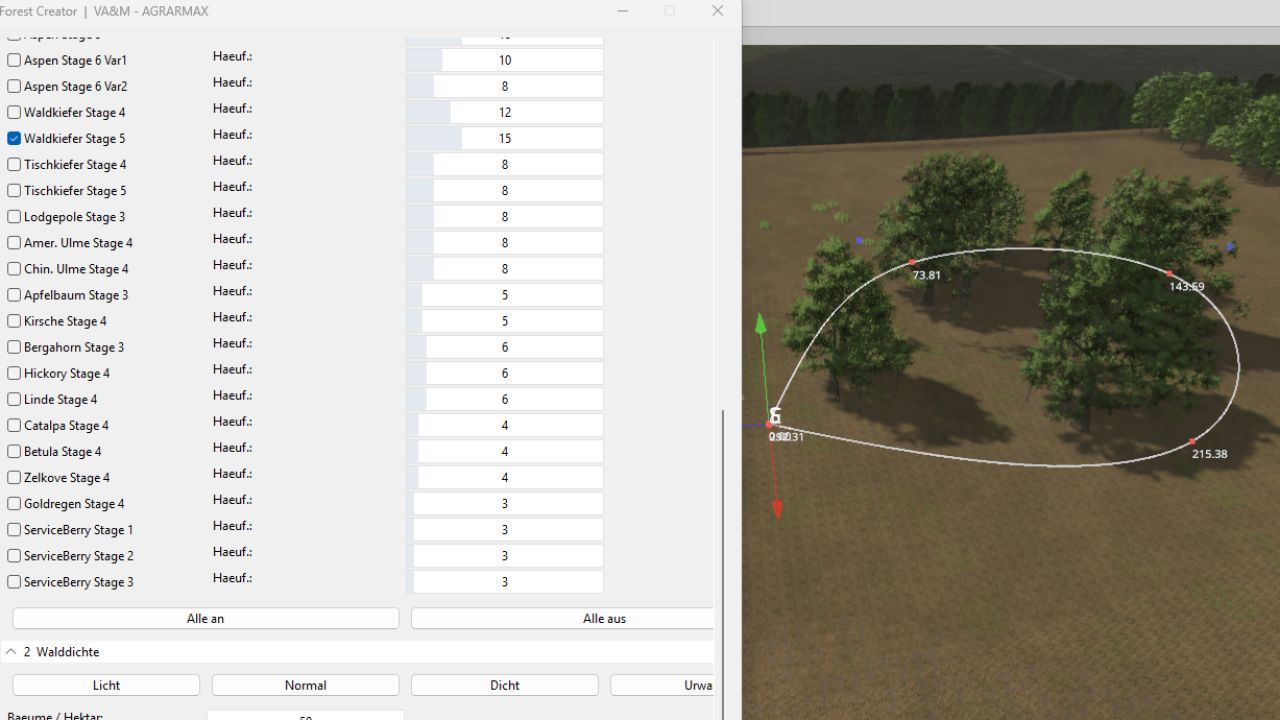 Скрипт Forest Creator для Farming Simulator 25
