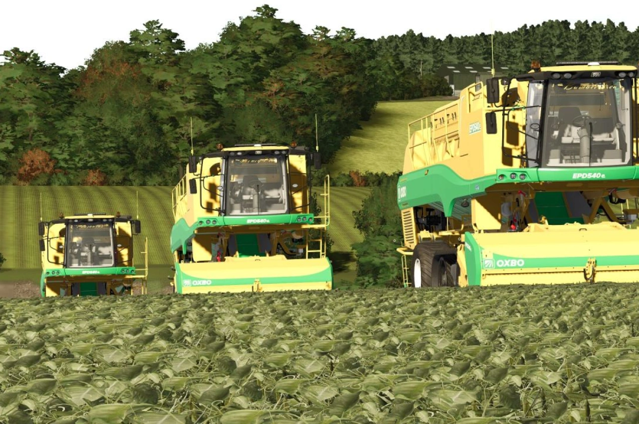 Комбайн Oxbo EPD540e Edit для Farming Simulator 25