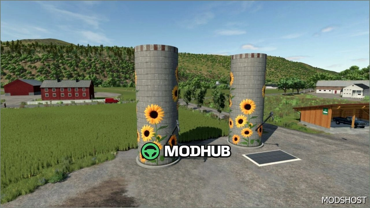 Будівля Пакет Соняшникової Ферми та Ринку для Farming Simulator 25