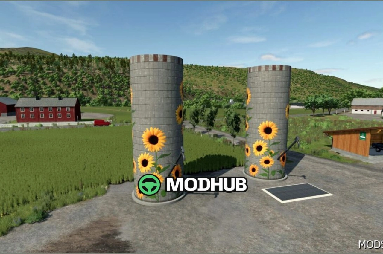 Будівля Пакет Соняшникової Ферми та Ринку для Farming Simulator 25