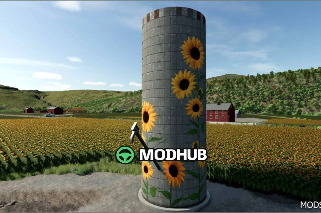 Будівля Пакет Соняшникової Ферми та Ринку для Farming Simulator 25