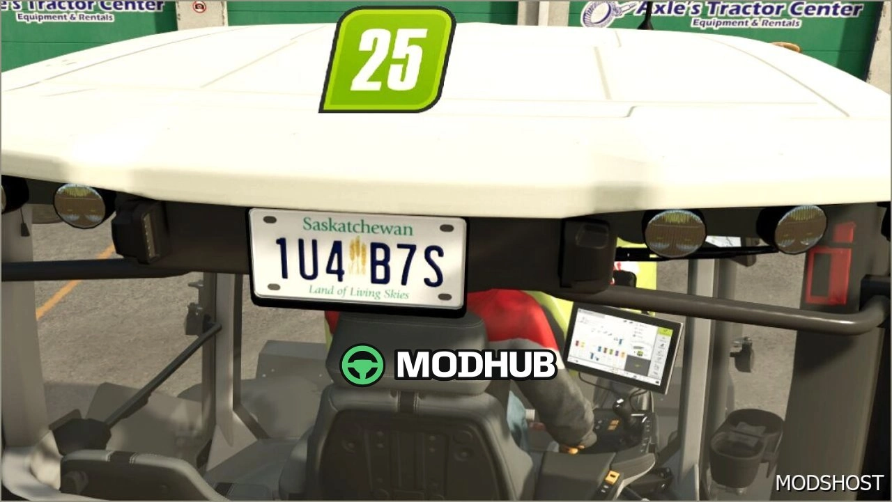 Номерний знак Саскачеван для Farming Simulator 25