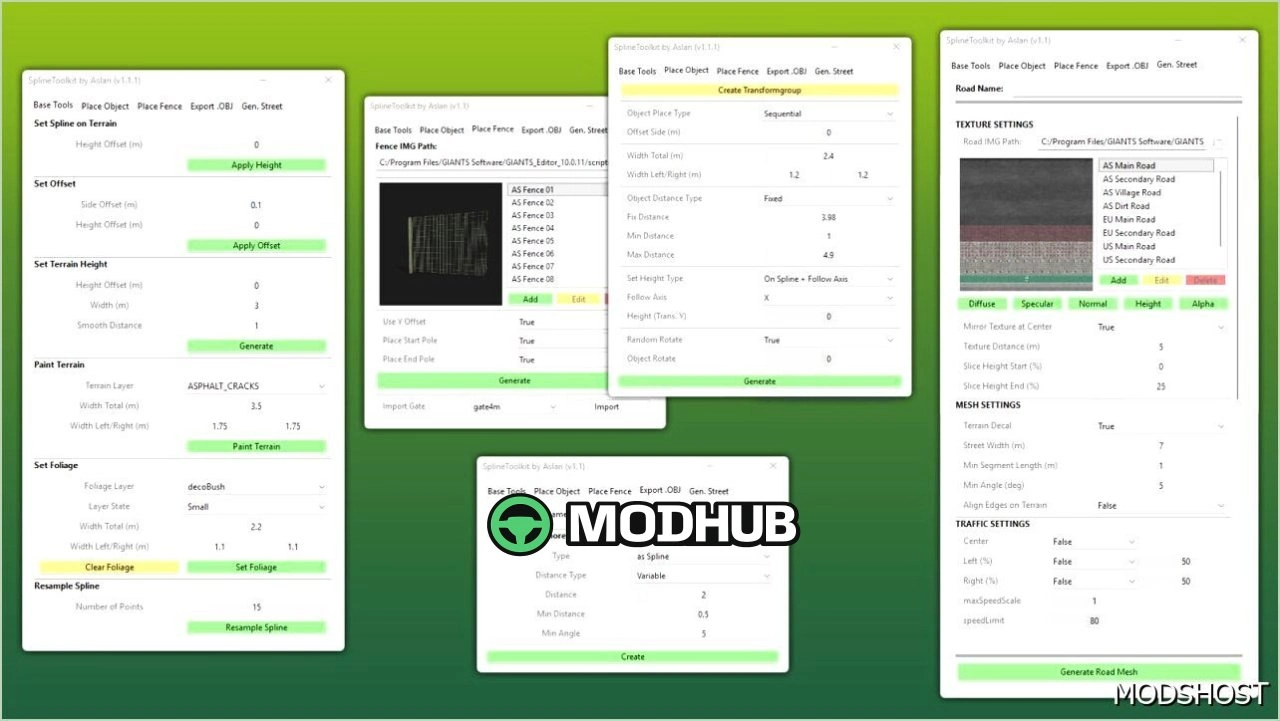 Скрипт GE10 – SplineToolkit для Farming Simulator 25