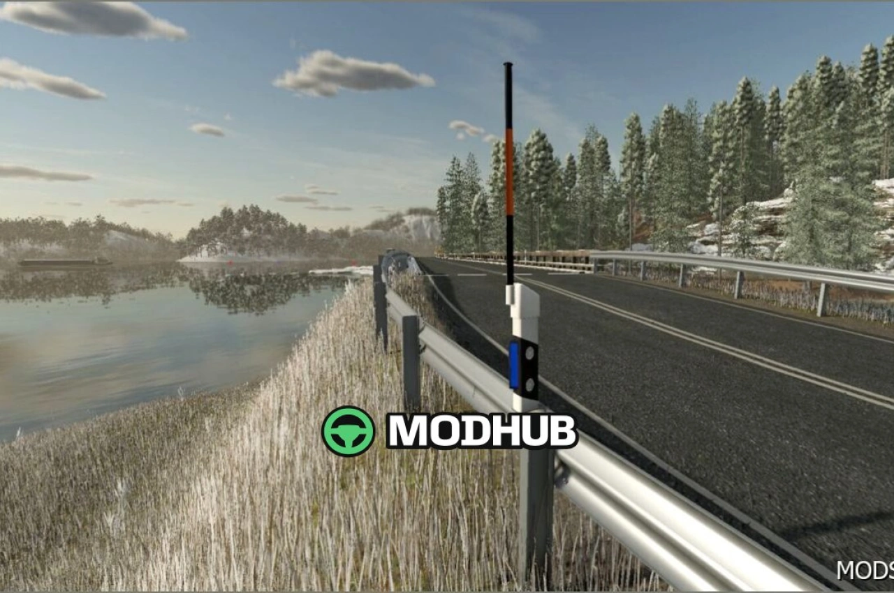 Дорожні стовпчики німецькі для Farming Simulator 25