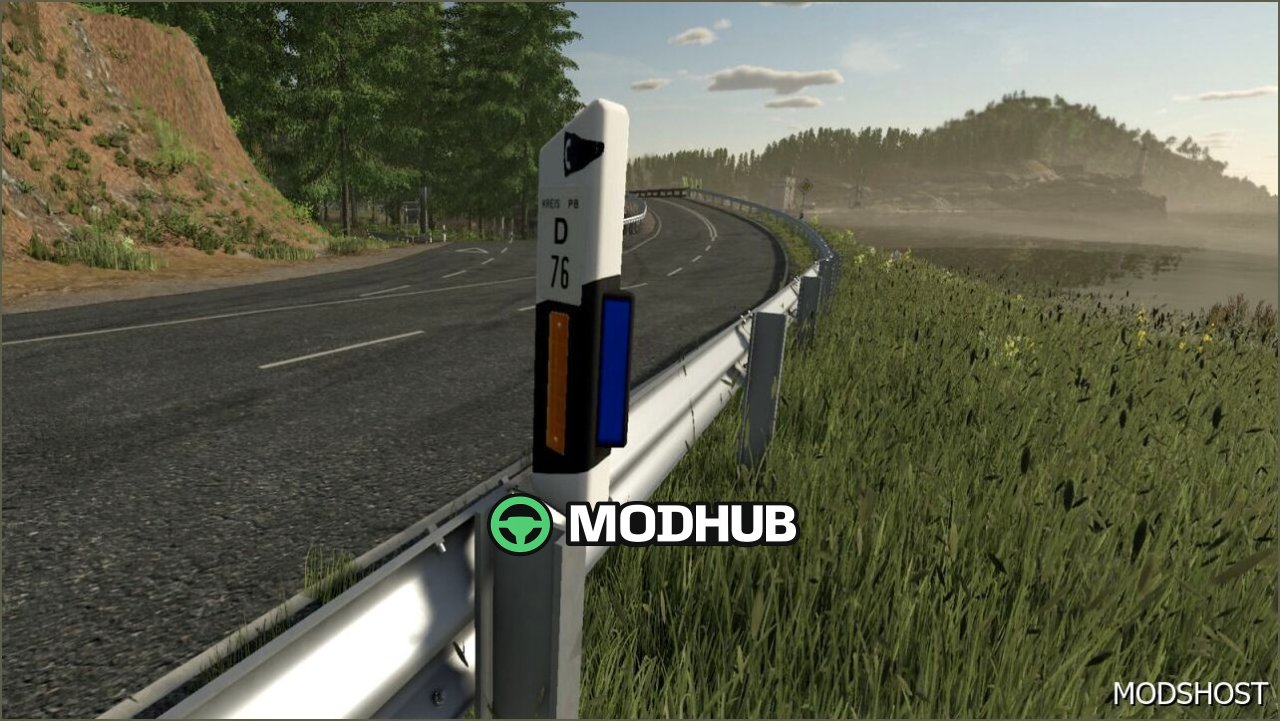 Дорожні стовпчики німецькі для Farming Simulator 25
