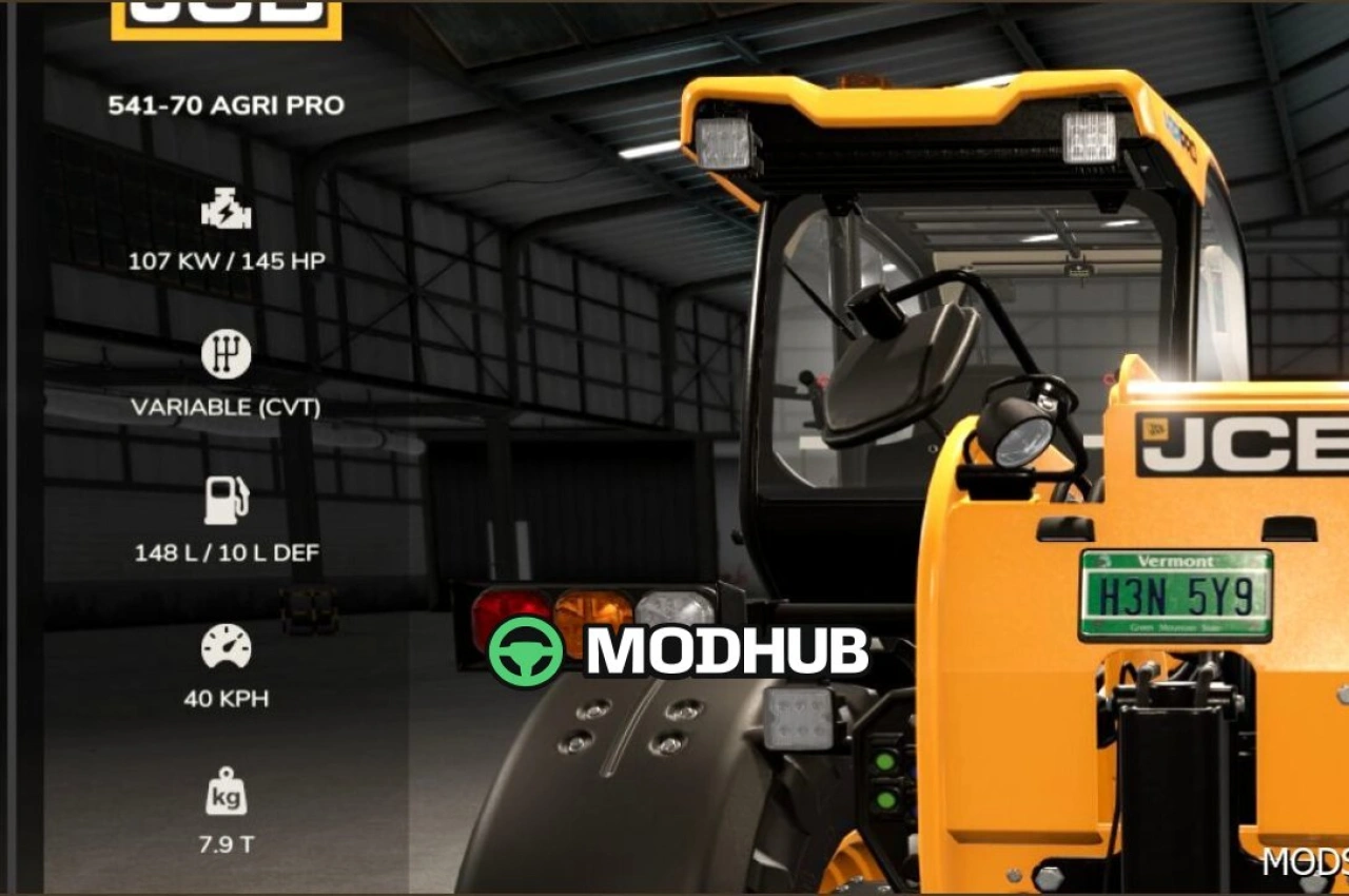 Номерний знак Вермонту для Farming Simulator 25