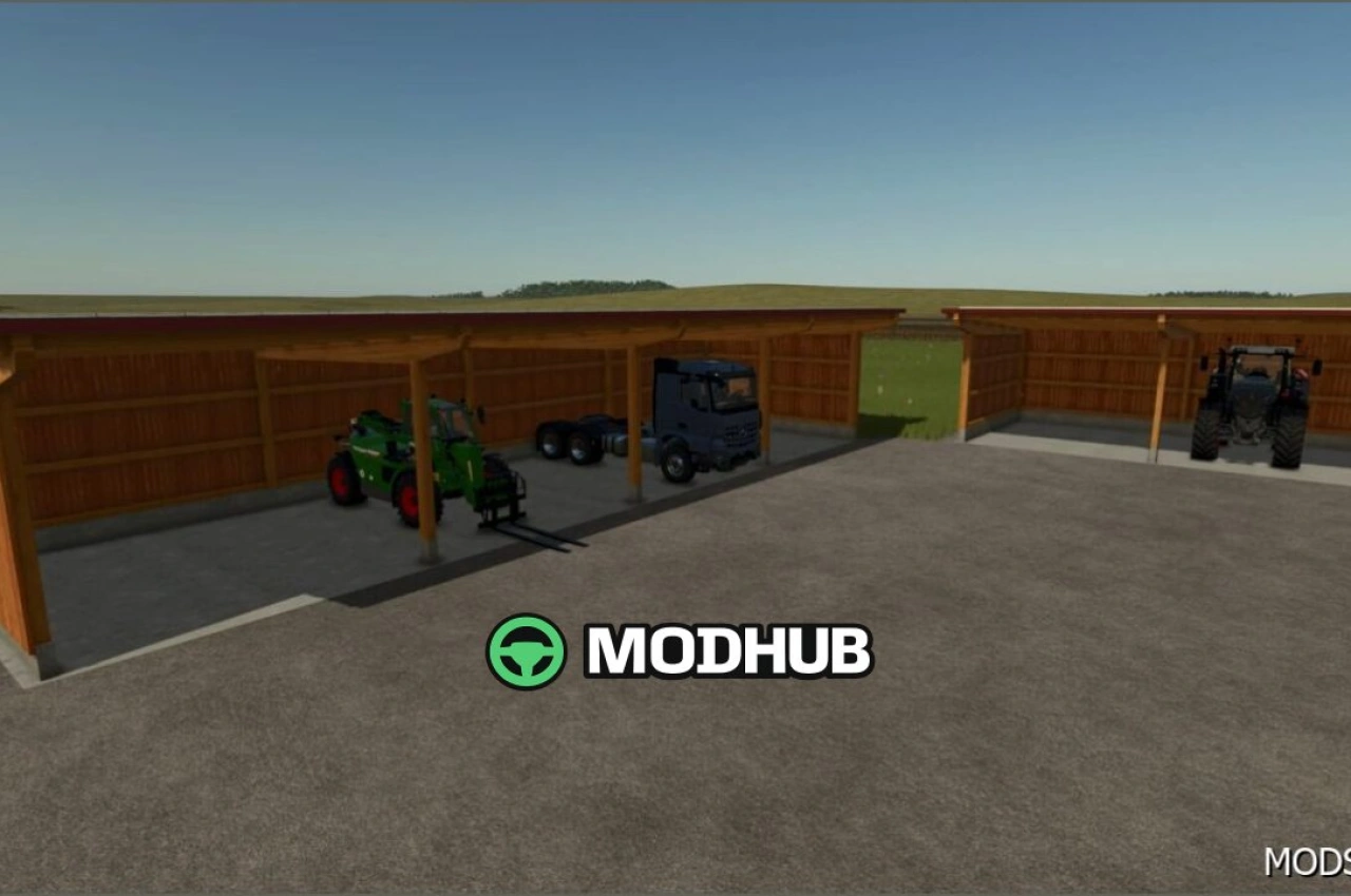 Дерев'яний сарай Höermann Agrarbau для Farming Simulator 25