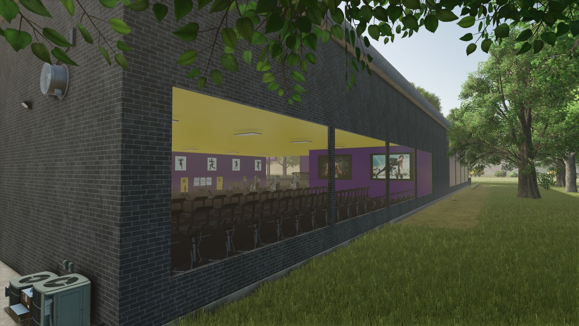 Мод Спортзал Planet Fitness для Farming Simulator 25 - Zrzuty ekranu