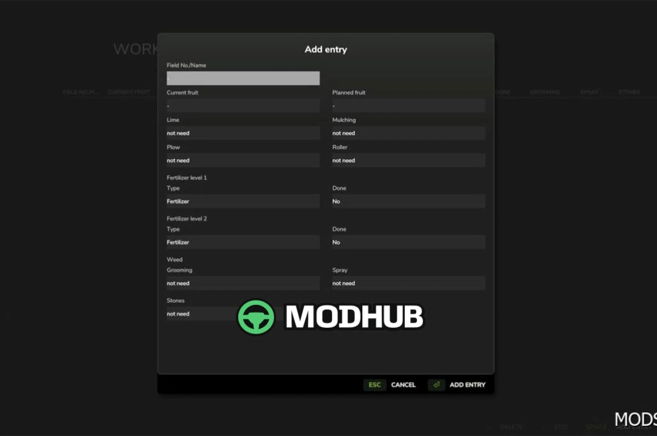 Мод автоматизації Workplan FS25 для Farming Simulator 25