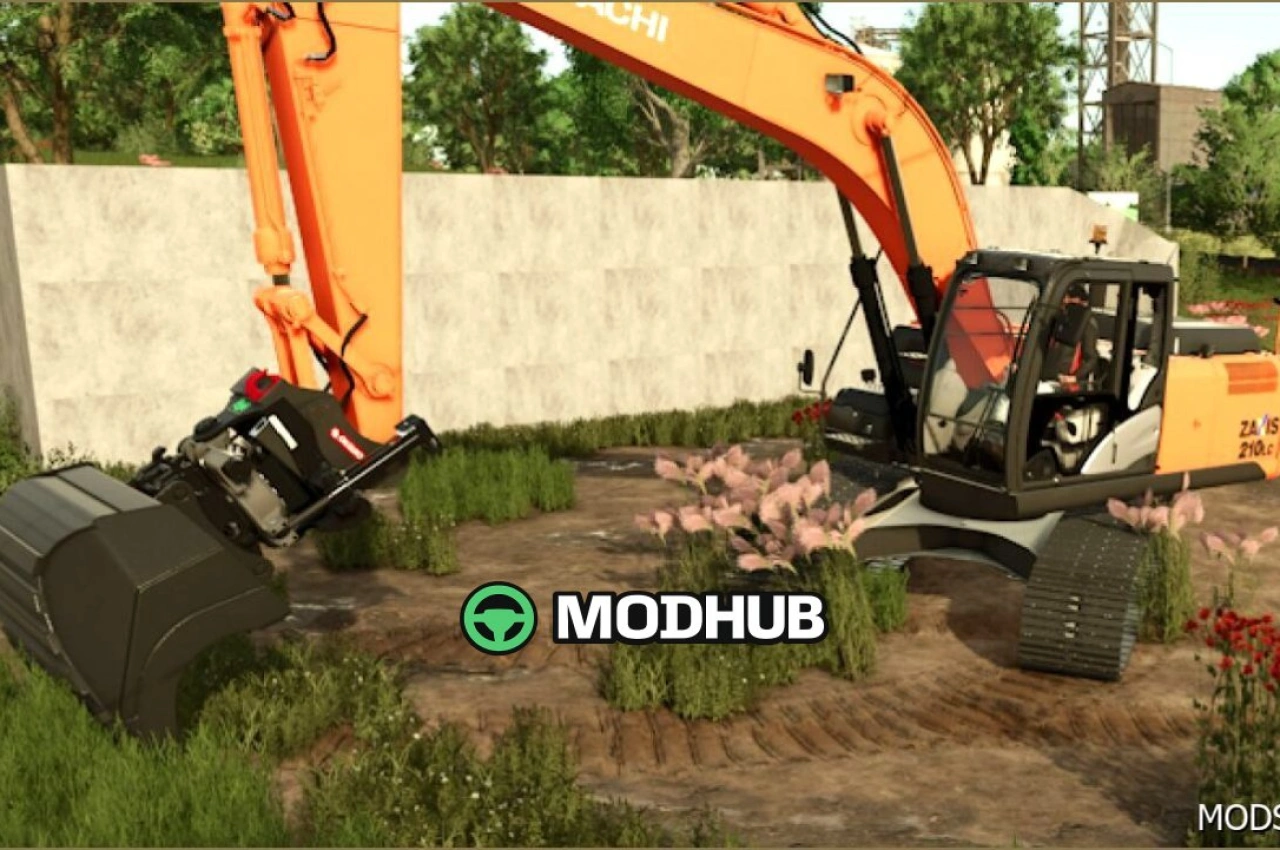 Екскаватор Hitachi ZX210 для Farming Simulator 25