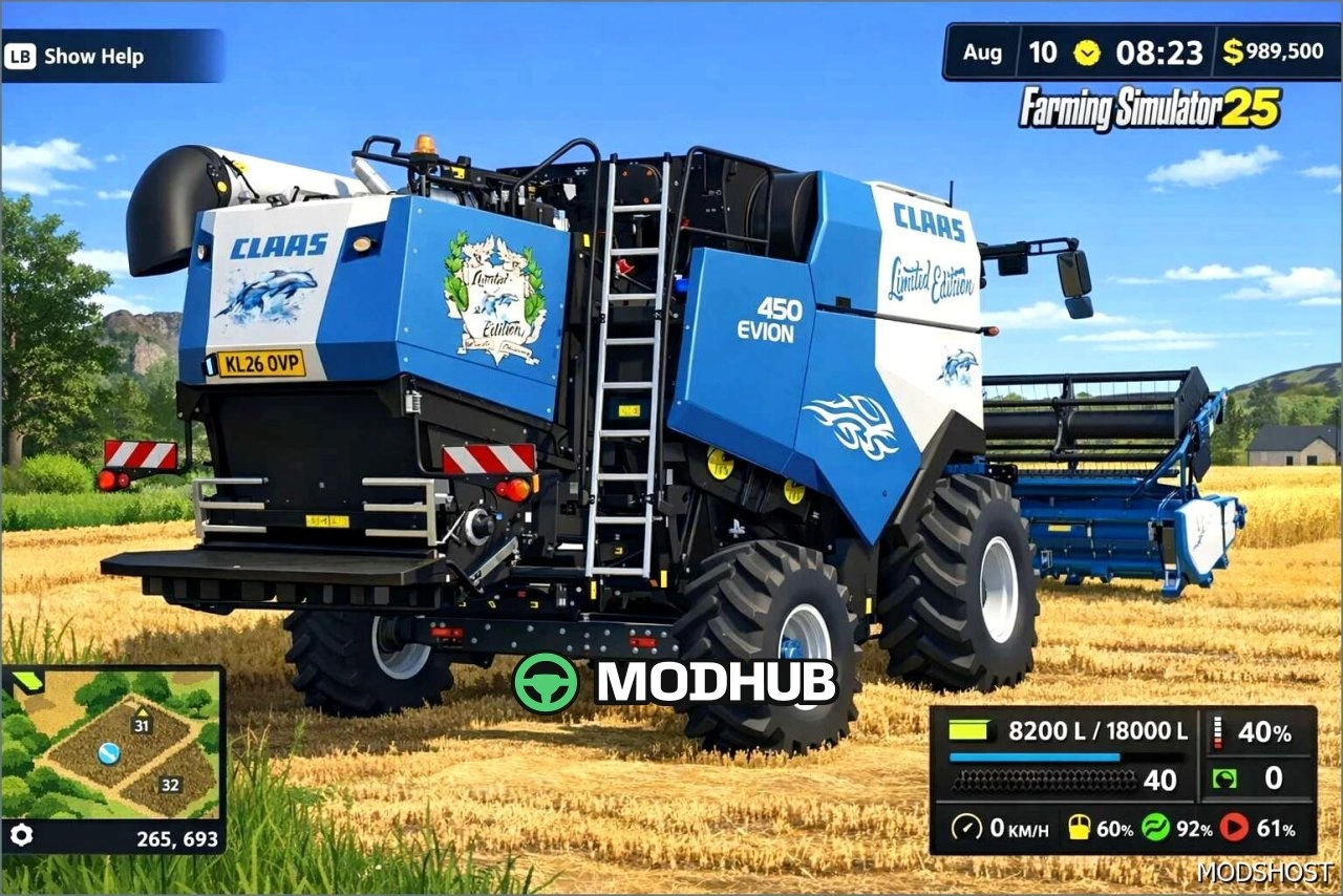 Комбайн Claas Evion 450 Pack Limited Edition для Farming Simulator 25