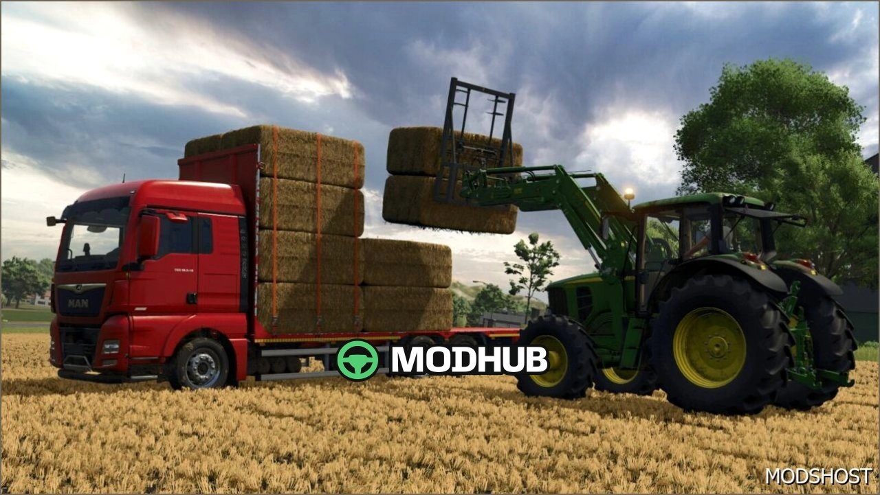 Вантажівка MAN TGX 6×2 Straw Bale V2.0 для Farming Simulator 25
