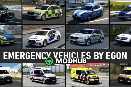Emergency Vehicles By Egon V1.2.2 for Euro Truck Simulator 2