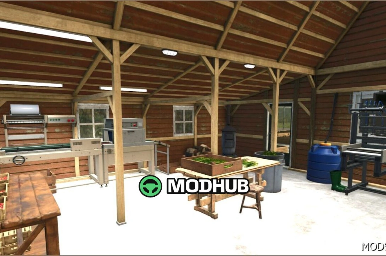 Теплиця з виробництвом консервованих продуктів для Farming Simulator 25