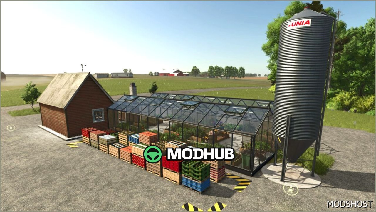 Теплиця з виробництвом консервованих продуктів для Farming Simulator 25