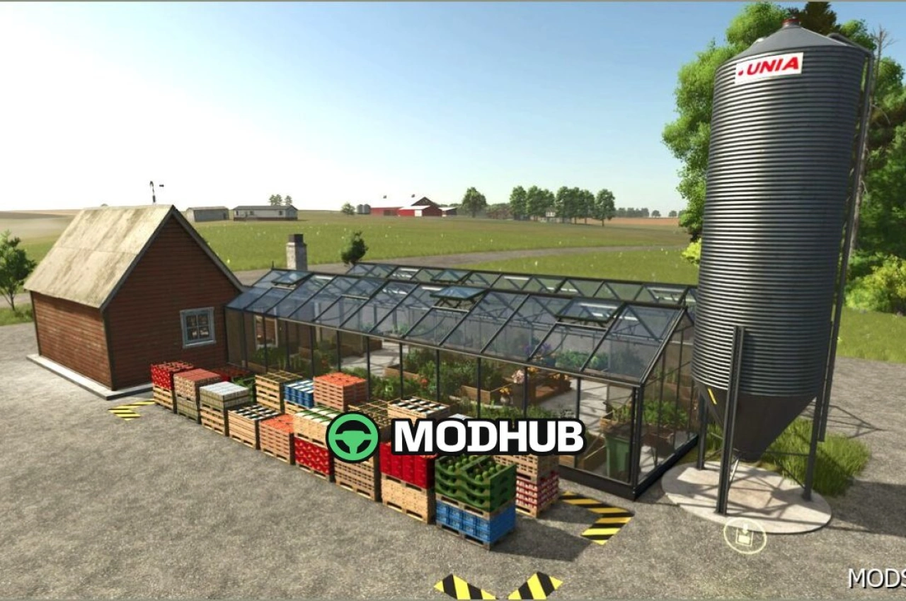 Теплиця з виробництвом консервованих продуктів для Farming Simulator 25