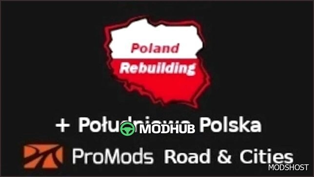 Карти Promods Road & Cities Południowa Polska Merge для Euro Truck Simulator 2